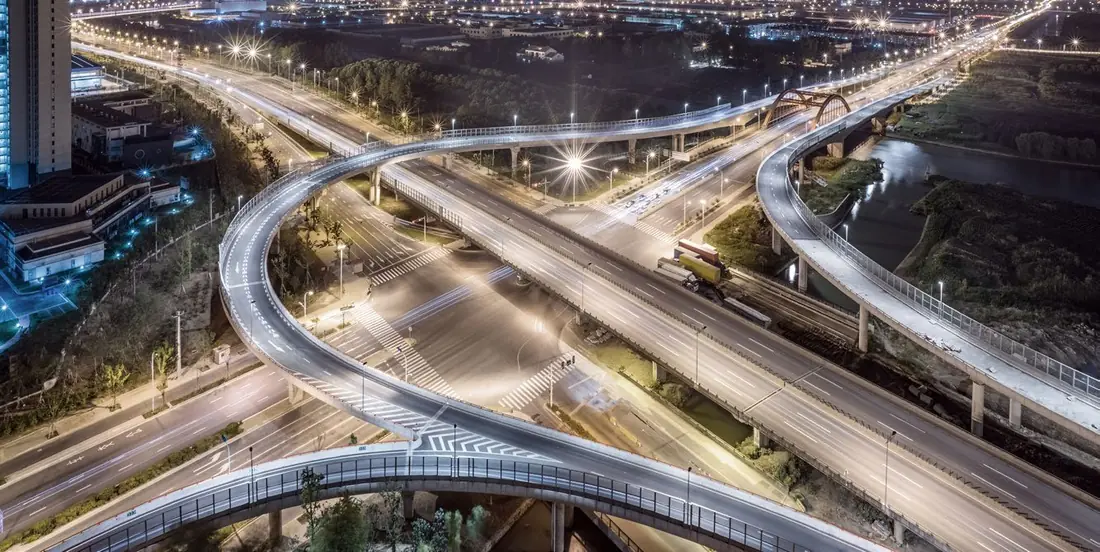 Solapur Road corridor at night, east Pune